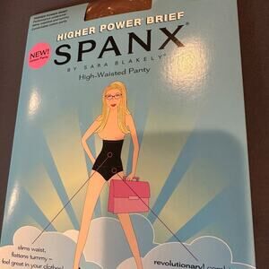 SPANX Higher Power Brief High Waisted Panties - Size A, Cocoa Brown